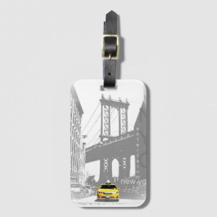Brooklyn Bridge Nyc Yellow Taxi New York City Luggage Tag