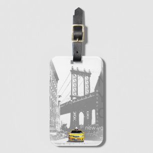 Brooklyn Bridge Nyc Yellow Taxi New York City Luggage Tag