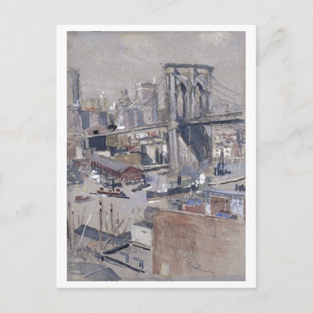 Brooklyn Bridge Painting Postcard (Front)