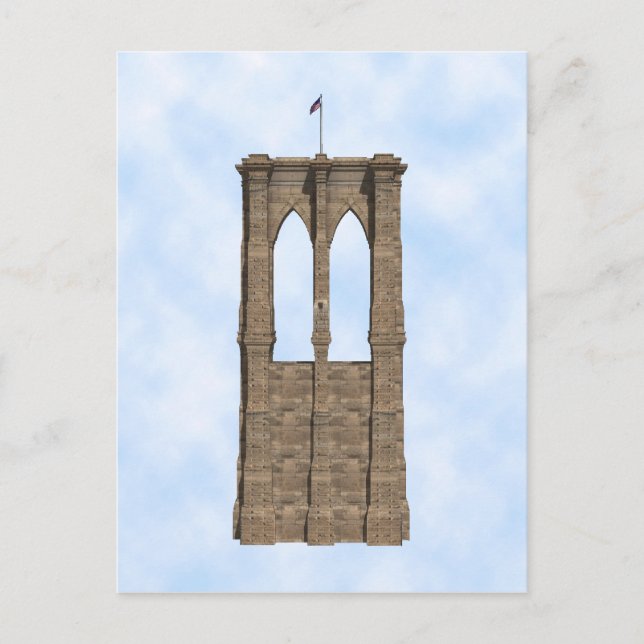 Brooklyn Bridge Pillar: 3D Model: Postcard (Front)