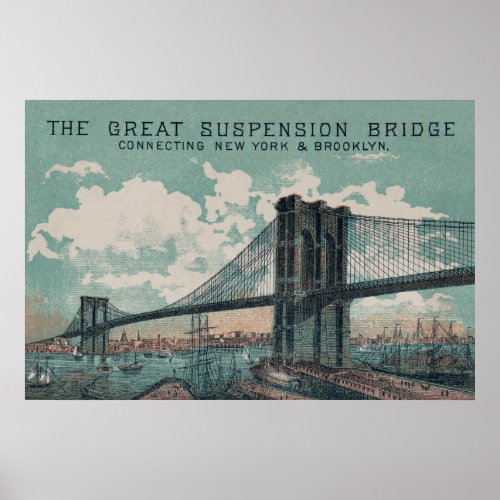 Brooklyn Bridge Poster Print