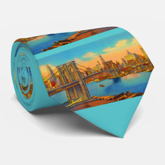 Brooklyn Bridge print Neck Tie