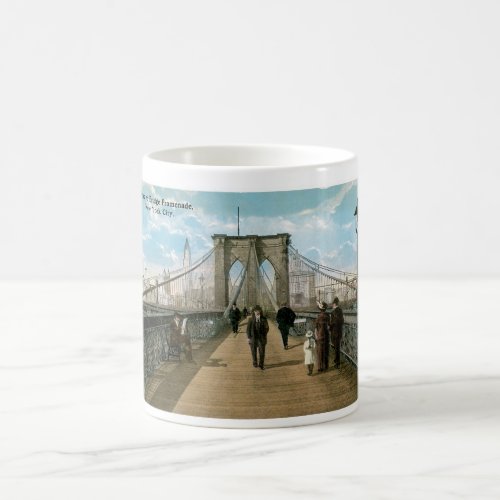 Brooklyn Bridge Promenade New York City Coffee Mug