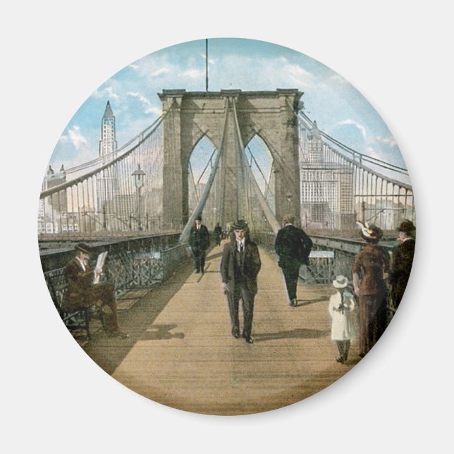 Brooklyn Bridge Promenade, New York City Magnet (Front)