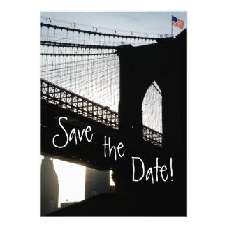 Brooklyn Bridge Save the Date Cards Invites