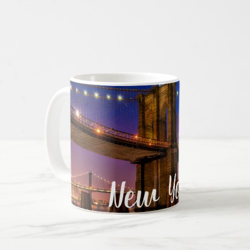 Brooklyn Bridge Scenic Night View Coffee Mug