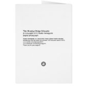 Brooklyn Bridge silhouette Cards (Back)