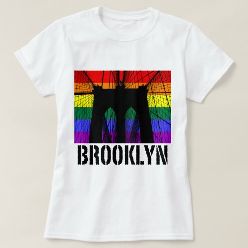 Brooklyn Bridge silhouette pride 2 T_Shirt