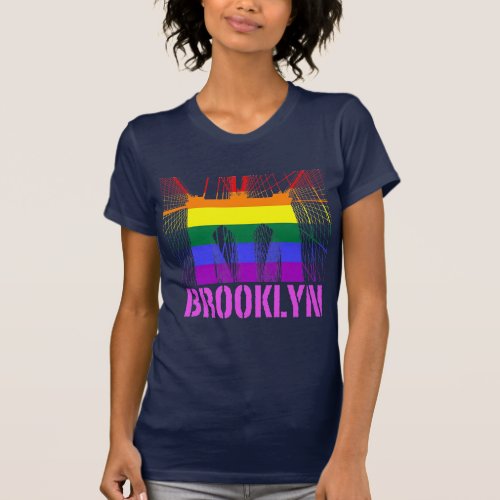 Brooklyn Bridge silhouette pride T_Shirt