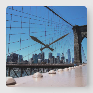 Brooklyn bridge square wall clock