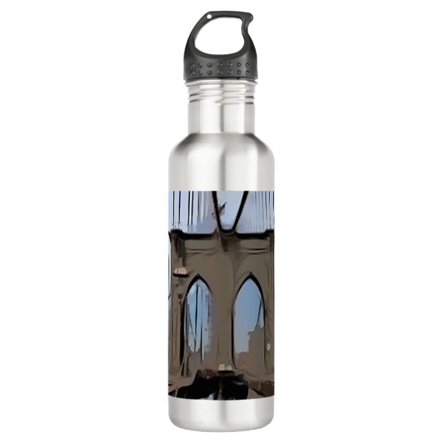 Brooklyn Bridge Stainless Steel Water Bottle (Front)
