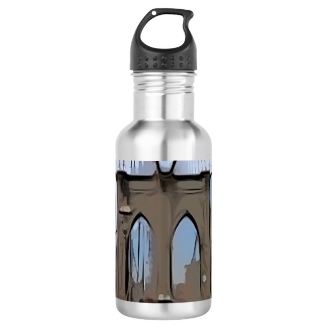 Brooklyn Bridge Stainless Steel Water Bottle (Front)