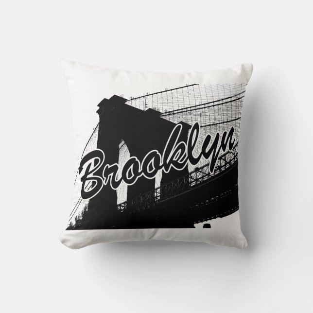 Brooklyn Bridge Throw Pillow (Front)