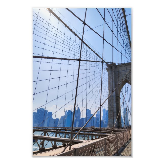 Brooklyn Bridge to Manhattan – New York City Photo (Front)
