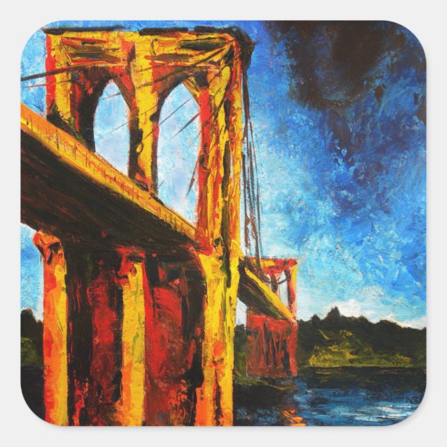 Brooklyn Bridge to Utopia 2009 Square Sticker (Front)