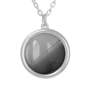 Brooklyn Bridge Top-Fog Silver Plated Necklace