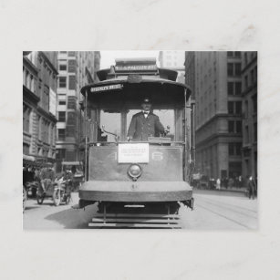 Brooklyn Bridge Trolley, 1915 Postcard