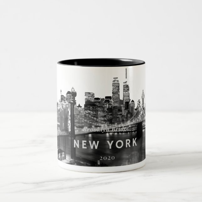 Brooklyn Bridge Two-Tone Coffee Mug (Center)