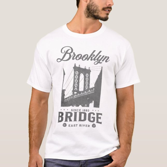 Brooklyn Bridge Vintage NYC T-Shirt (Front)