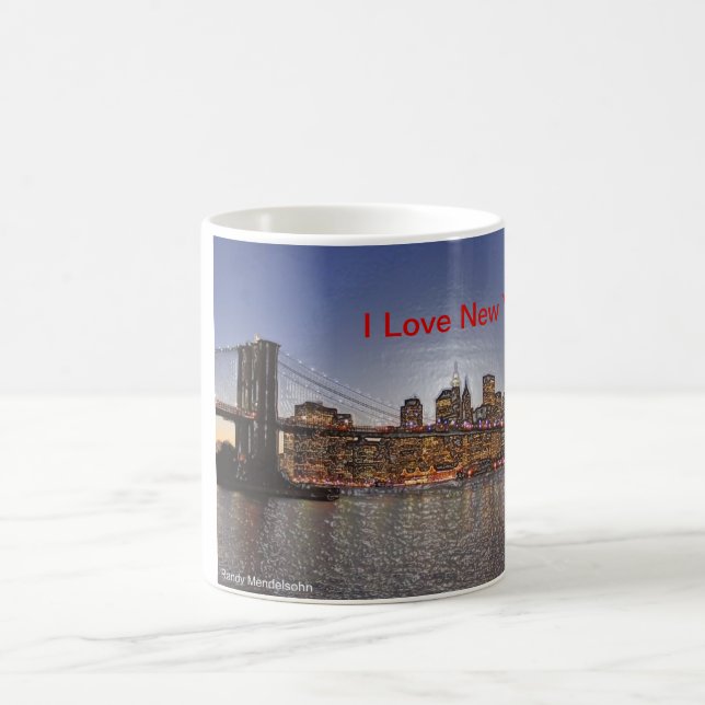 Brooklyn Bridge with New York City Skyline Coffee Mug (Center)