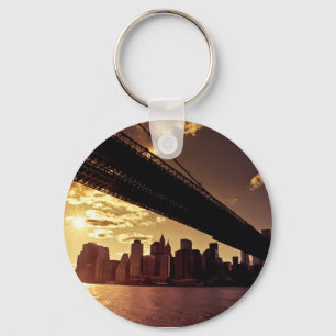 Brooklyn Bridge With New York City Skyscrapers Keychain