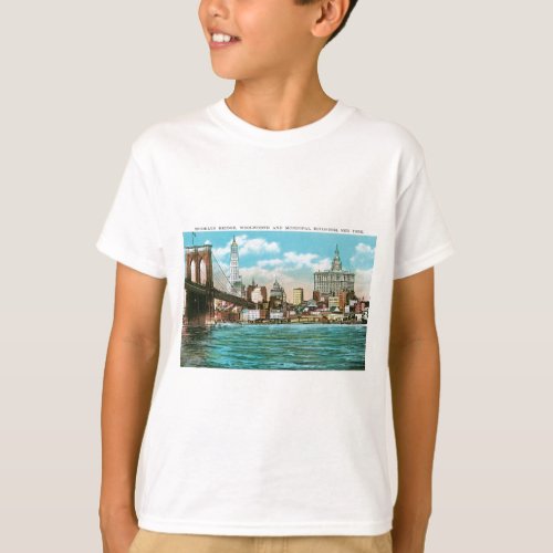 Brooklyn Bridge Woolworth and Municipal T_Shirt