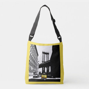 Brooklyn Bridge Yellow Taxi Nyc NewYork Graceful Crossbody Bag