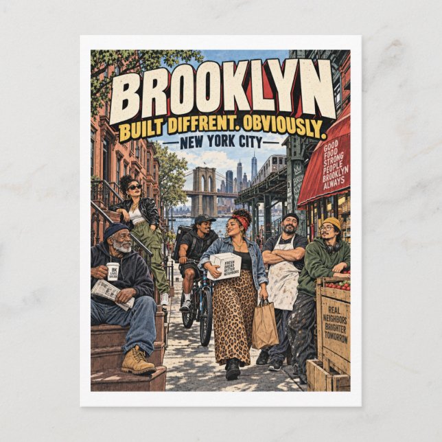 Brooklyn Built Different Postcard (Front)