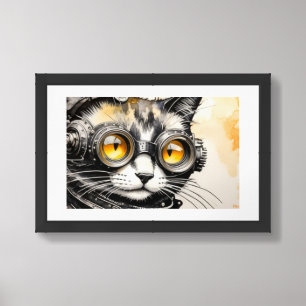 BROOKLYN CAT 10 FRAMED ART