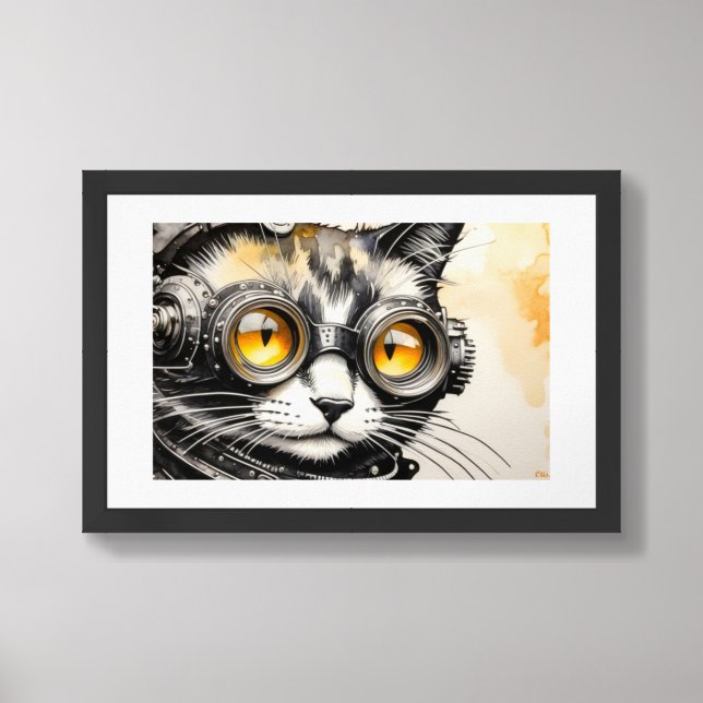 BROOKLYN CAT 10 FRAMED ART (Framed Front)
