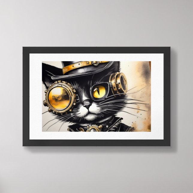BROOKLYN CAT 11 FRAMED ART (Framed Front)