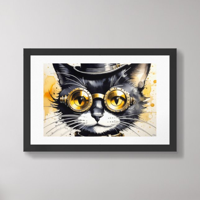BROOKLYN CAT 12 FRAMED ART (Framed Front)