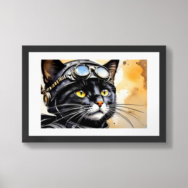 BROOKLYN CAT 9 FRAMED ART (Framed Front)
