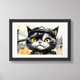 BROOKLYN CAT FRAMED ART
