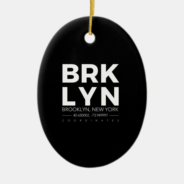 brooklyn ceramic ornament (Front)