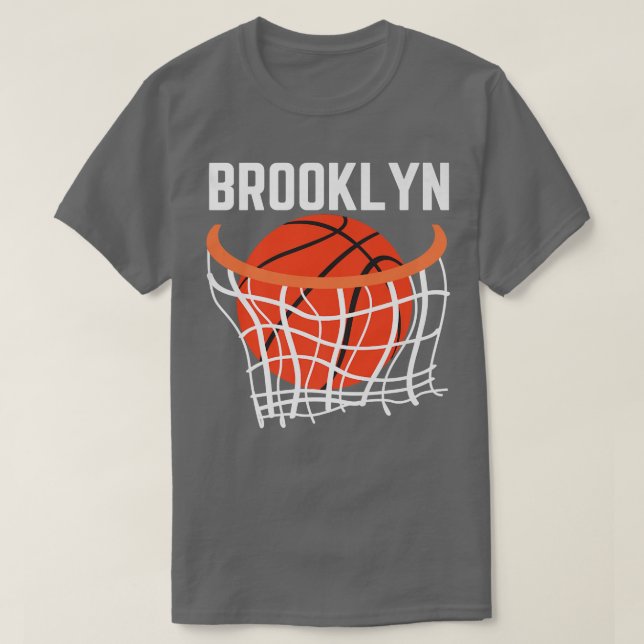 Brooklyn city new york basketball net graphic spor T-Shirt (Design Front)