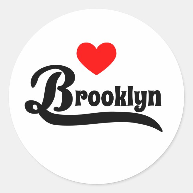 Brooklyn Classic Round Sticker (Front)