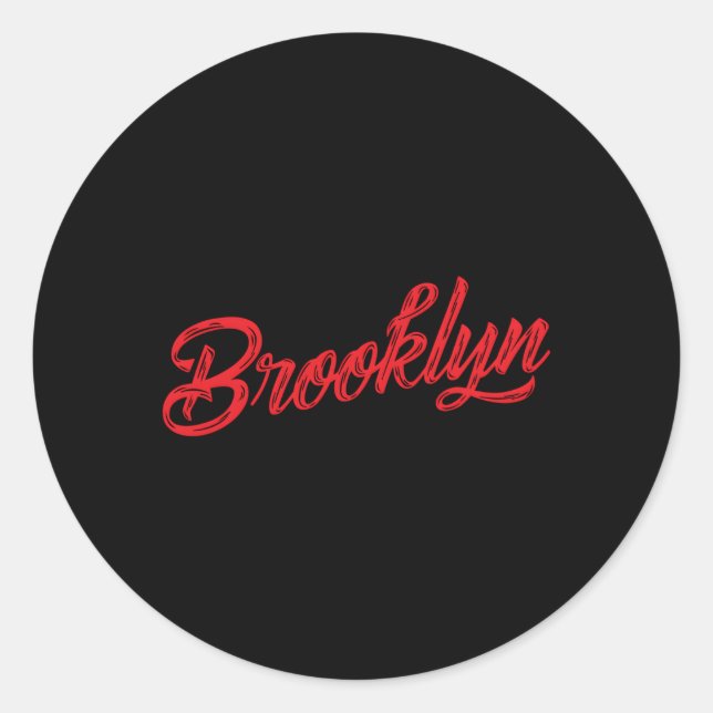 Brooklyn Classic Round Sticker (Front)