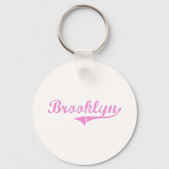 Brooklyn Classic Style Name Keychain (Front)