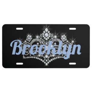 Brooklyn Crown Aluminum License Plate