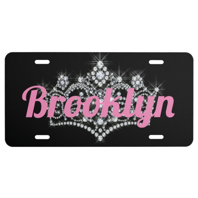 Brooklyn Crown Aluminum License Plate (Front)