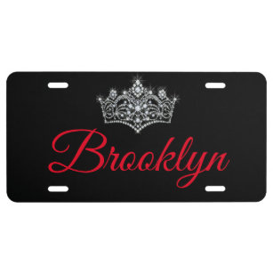 Brooklyn Crown Aluminum License Plate
