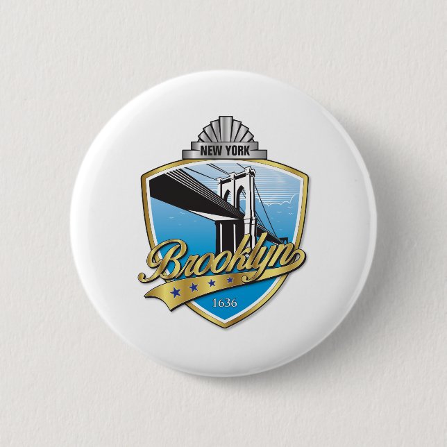 Brooklyn Design Gold Button (Front)