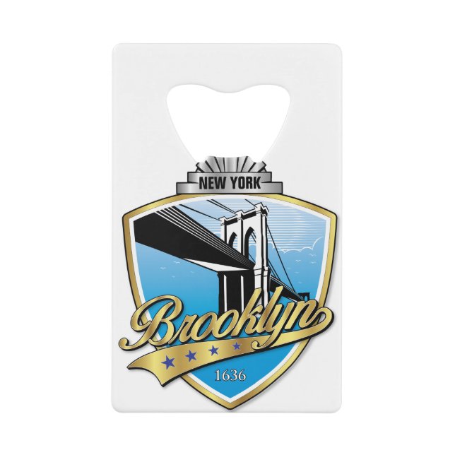 Brooklyn Design Gold Credit Card Bottle Opener (Front)