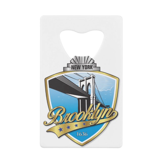 Brooklyn Design Gold Credit Card Bottle Opener (Front)