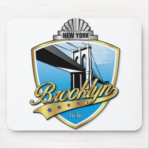 Brooklyn Design Gold Mouse Pad