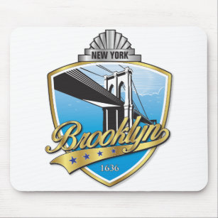 Brooklyn Design Gold Mouse Pad