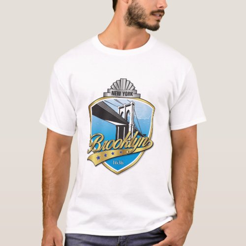 Brooklyn Design Gold T_Shirt