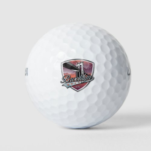Brooklyn Design Silver Golf Balls