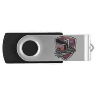 Brooklyn Design Silver Metallic Flash Drive